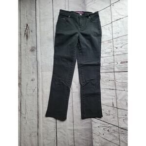 Gloria Vanderbilt Amanda Jeans Women 4P Black Slim Tapered Classic Stretch